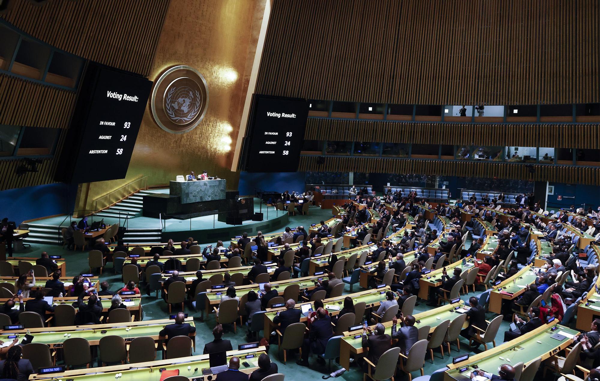 Una reunión de la asamblea de Naciones Unidas