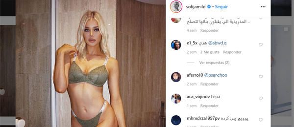 Sofía Milosevic, la novia de Jovic