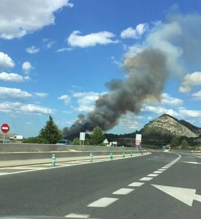 Incendio forestal en Terrateig