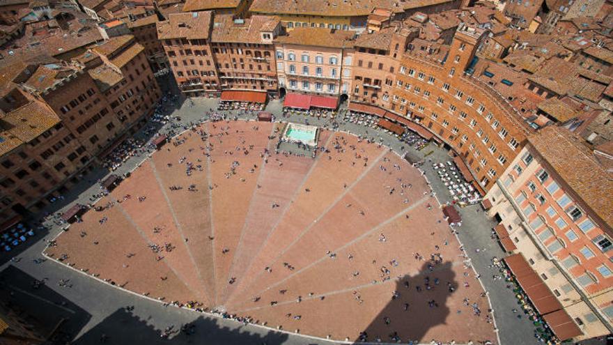 Piazza di Campo en la ciudad italiana de Siena.