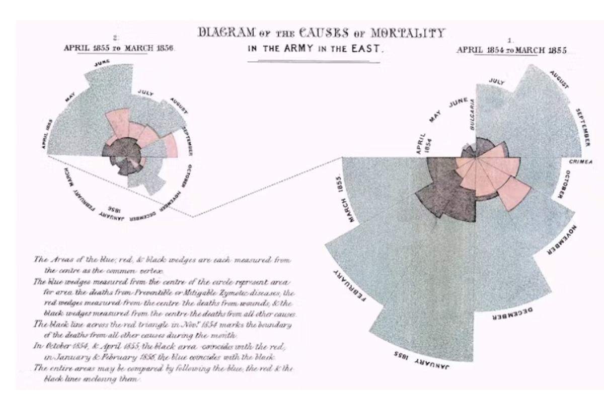 Diagrama de la rosa, de Florence Nightingale