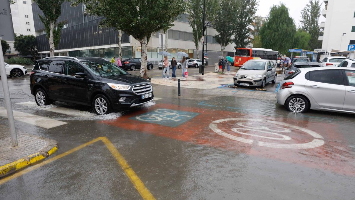 Imágenes de la lluvia en Ibiza