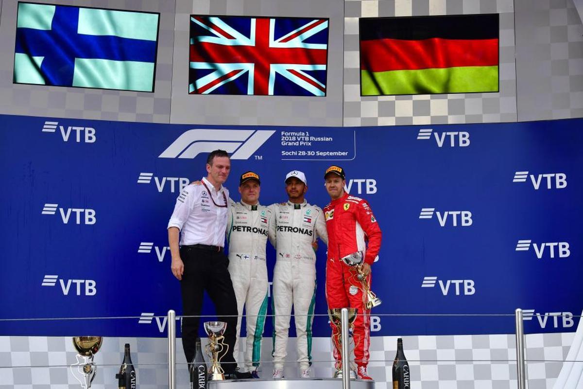 Imágenes de la victoria de Hamilton en Rusia. Imágenes de la victoria de Hamilton en Rusia.