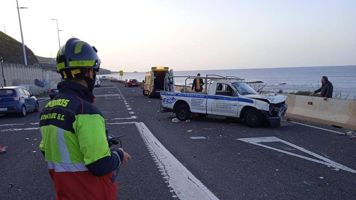 El vehículo accidentado esta tarde en El Rincón.