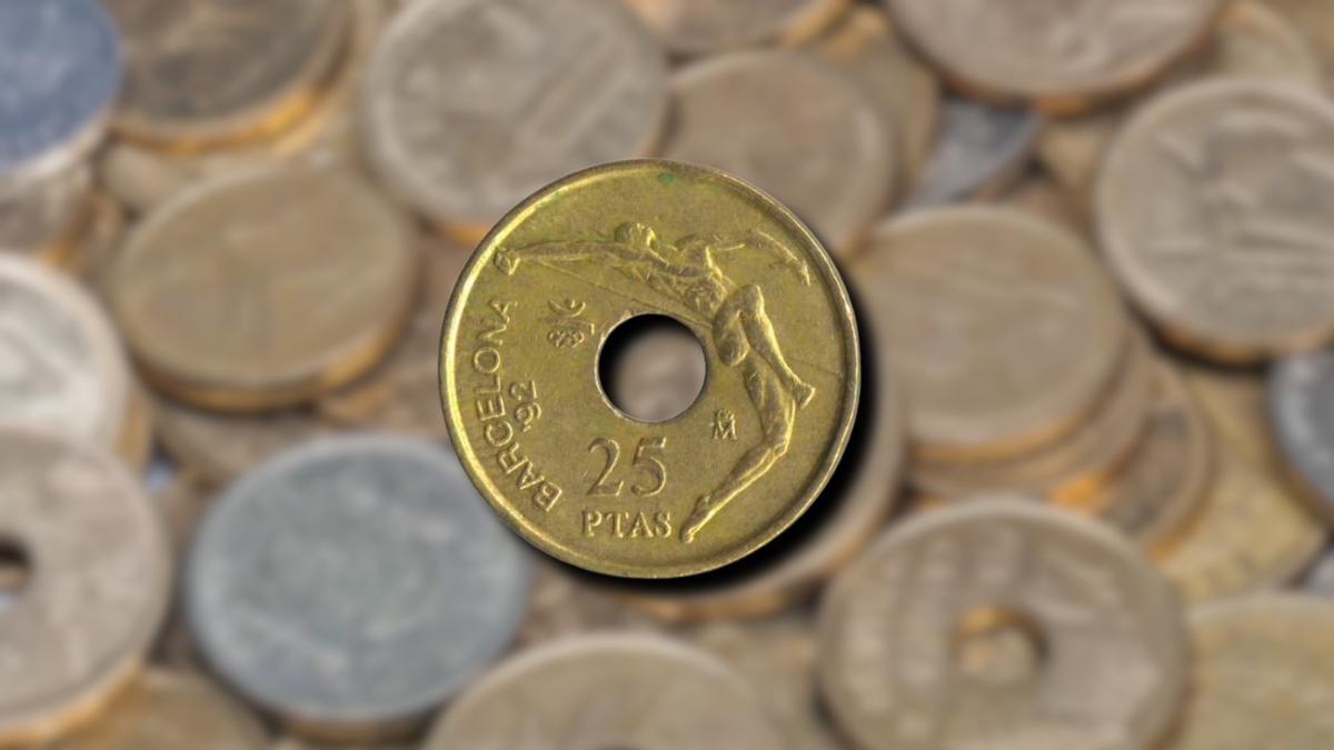 Moneda de 25 pesetas de 1992