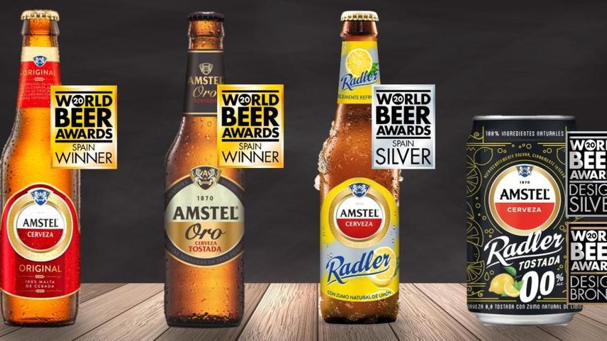 Las cervezas premiadas de Amstel.