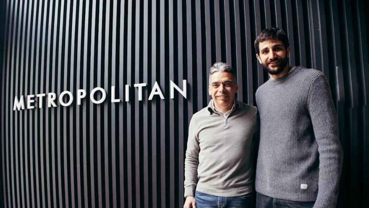 Albert Soler y Ricky Rubio, tras anunciar el acuerdo.