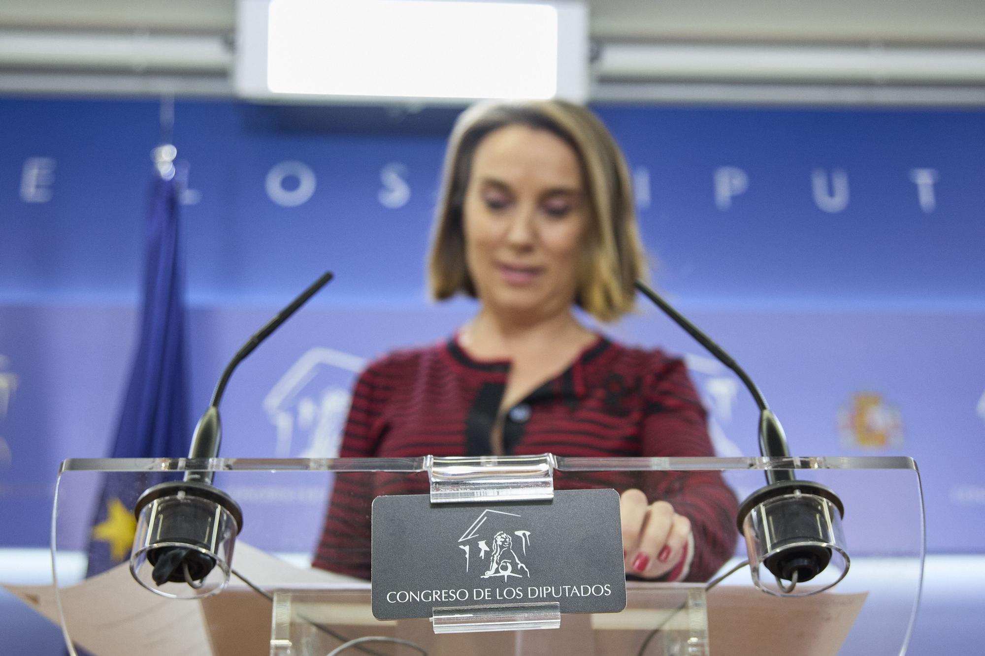 La secretaria general del PP, Cuca Gamarra, en el Congreso.