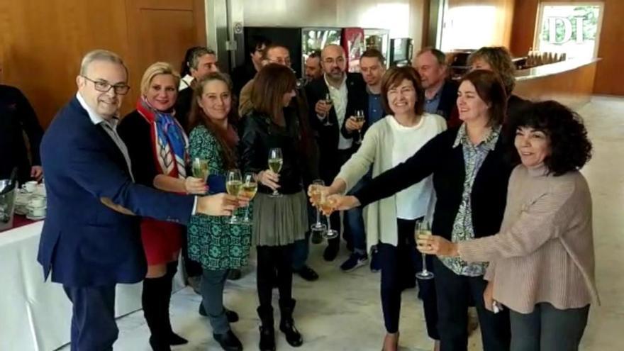 Brindis navideño en el Consell de Ibiza