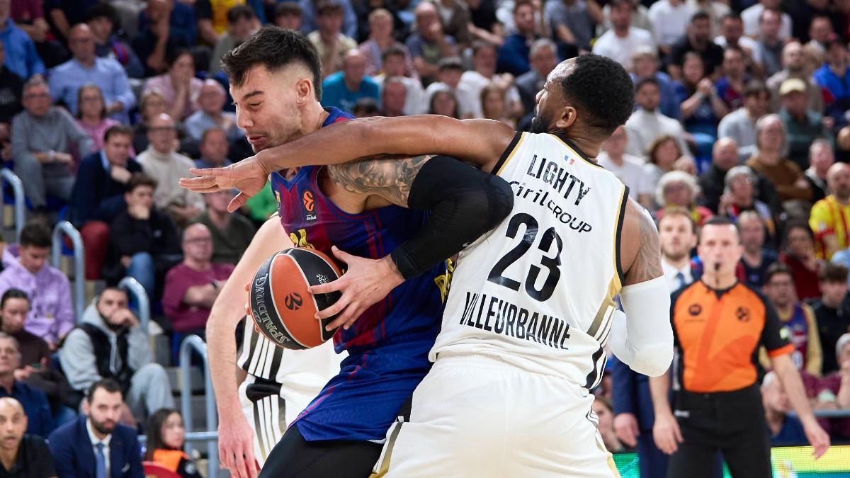 Willy Hernangómez, en el partido de Euroliga ante Asvel