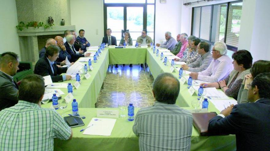 Reunión del comité organizador de los monográficos fusionados en las instalaciones de la Fundación Semana Verde (Silleda).