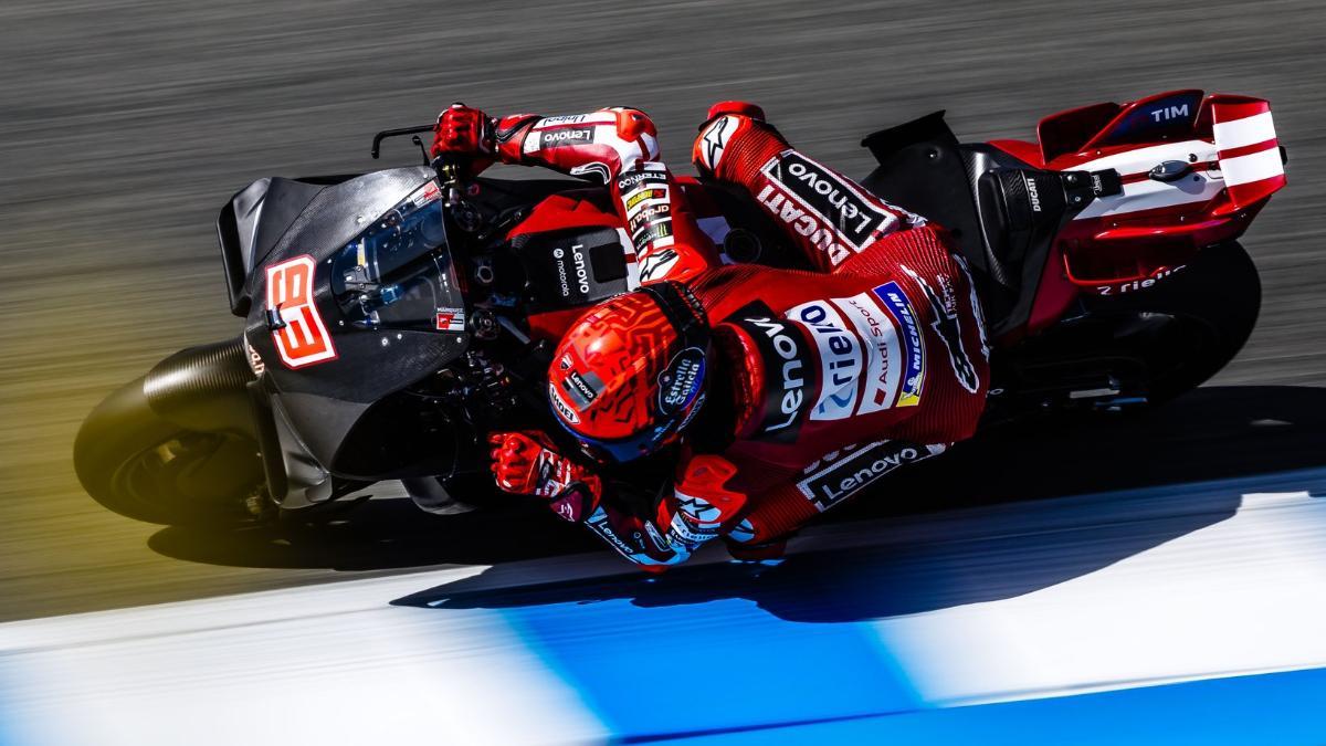 Marc Márquez, durante el test con Ducati en Jerez