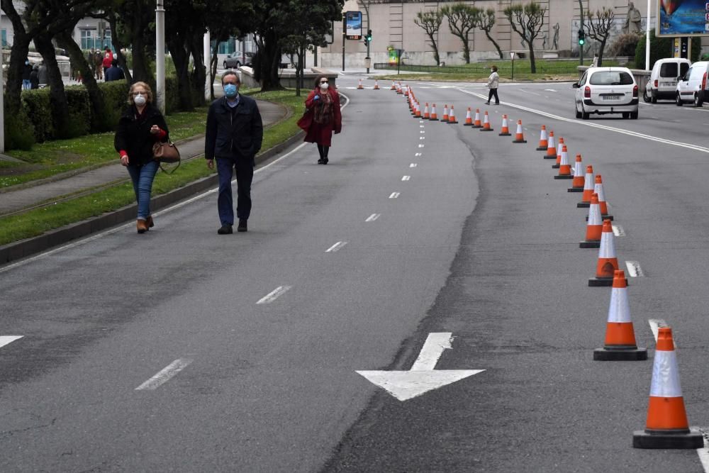 Así fue el paseo de los mayores en A Coruña