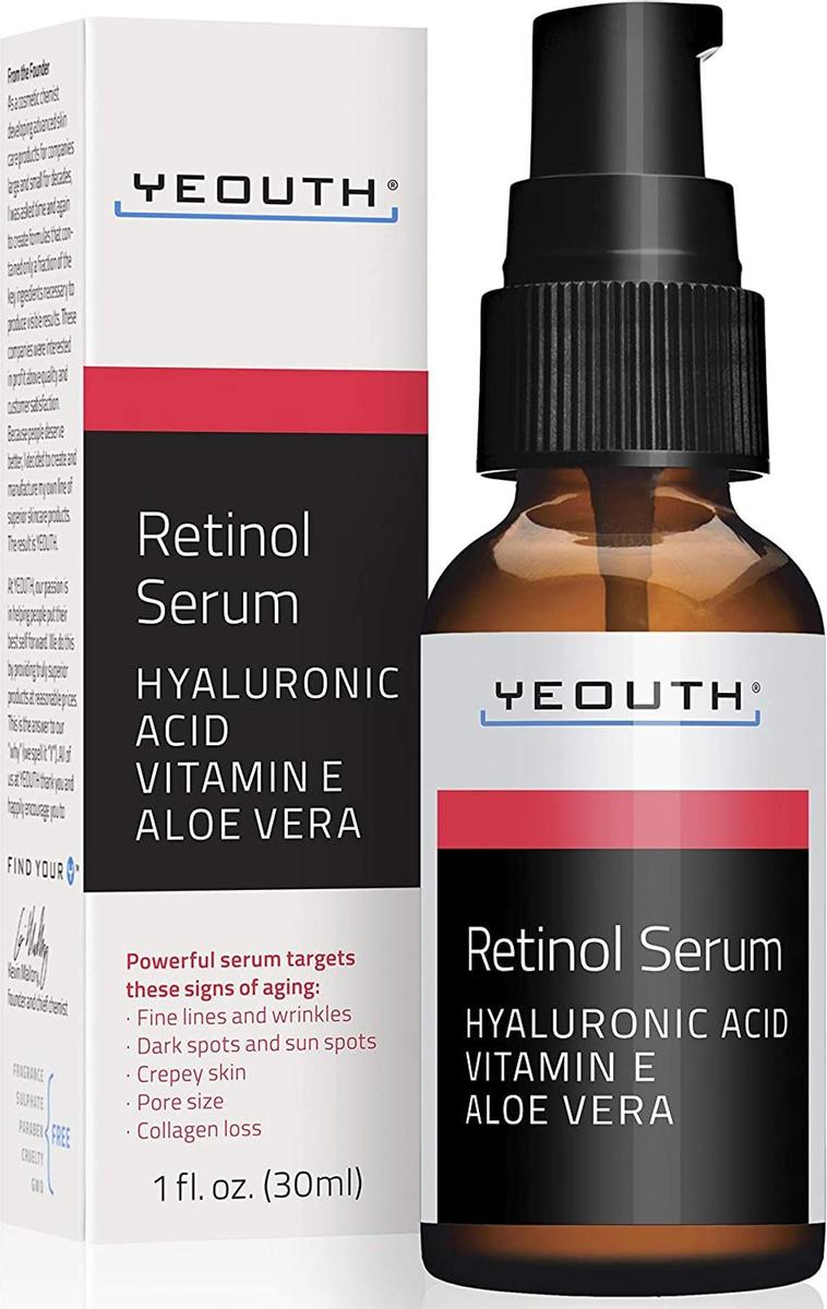 Retinol Serum 2.5% con ácido hialurónico, Aloe Vera y Vitamina E