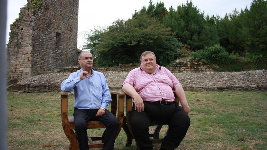 Alberto García y Jimmy Moncrieff, en las Torres do Oeste, en el año 2014.