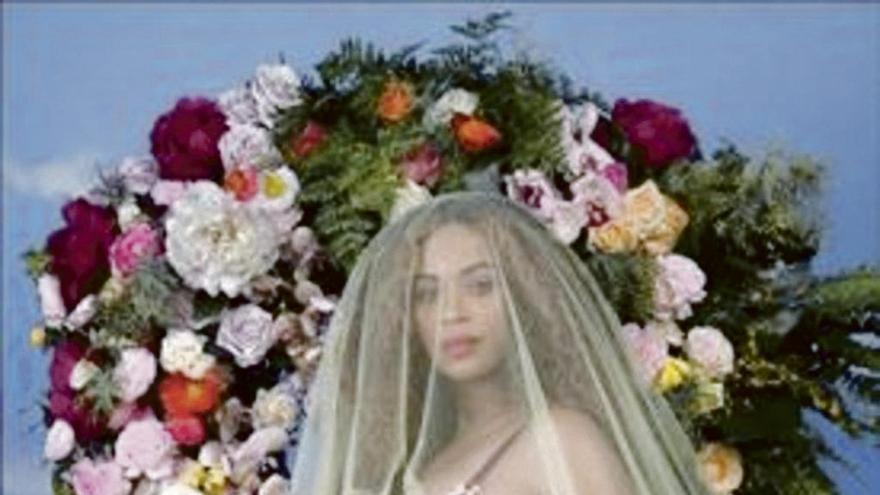 Beyoncé, en una de las fotos que se hizo embarazada.