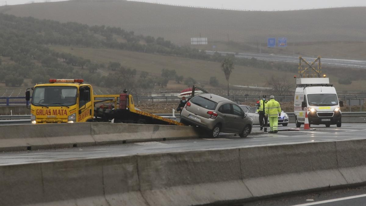 Imagen del accidente ocurrido en la A-4.