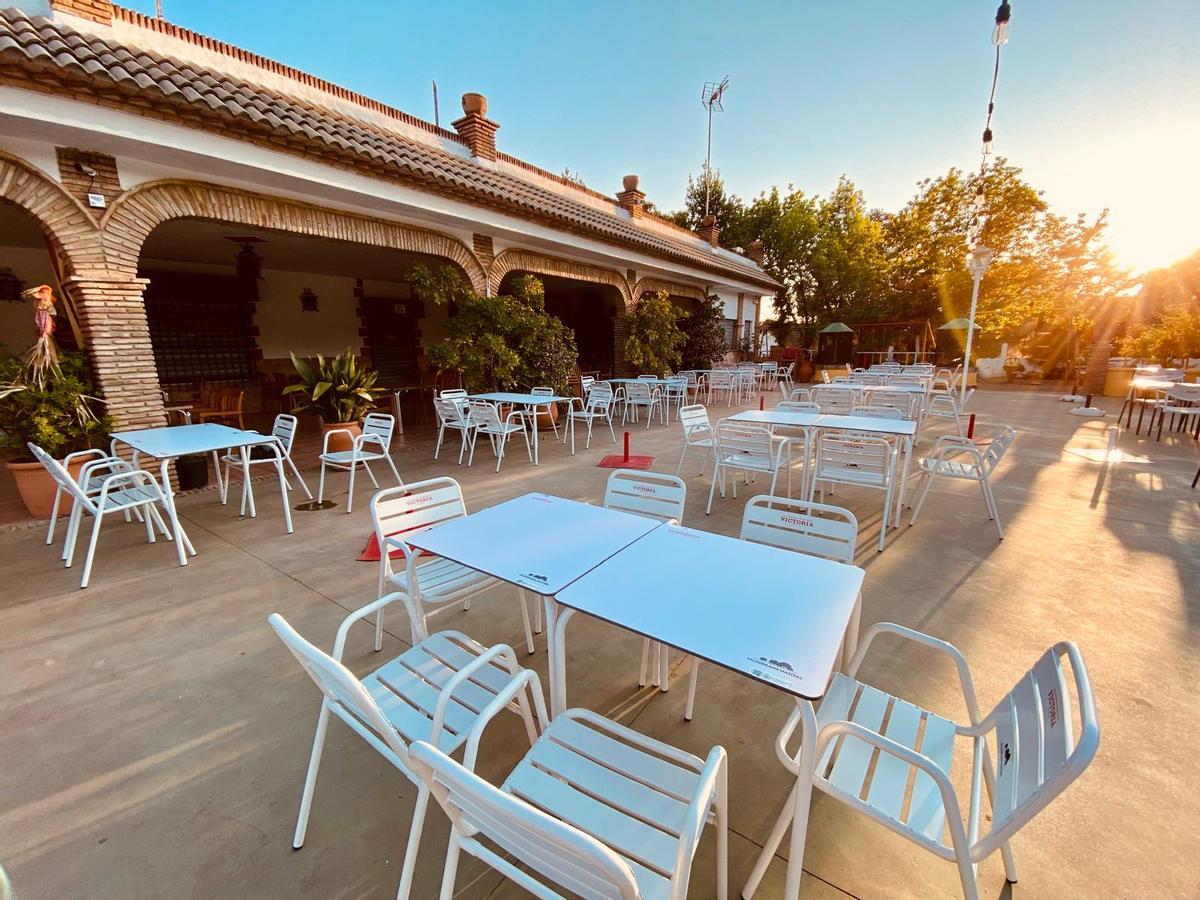 Terraza del restaurante Los Almendros de Córdoba.