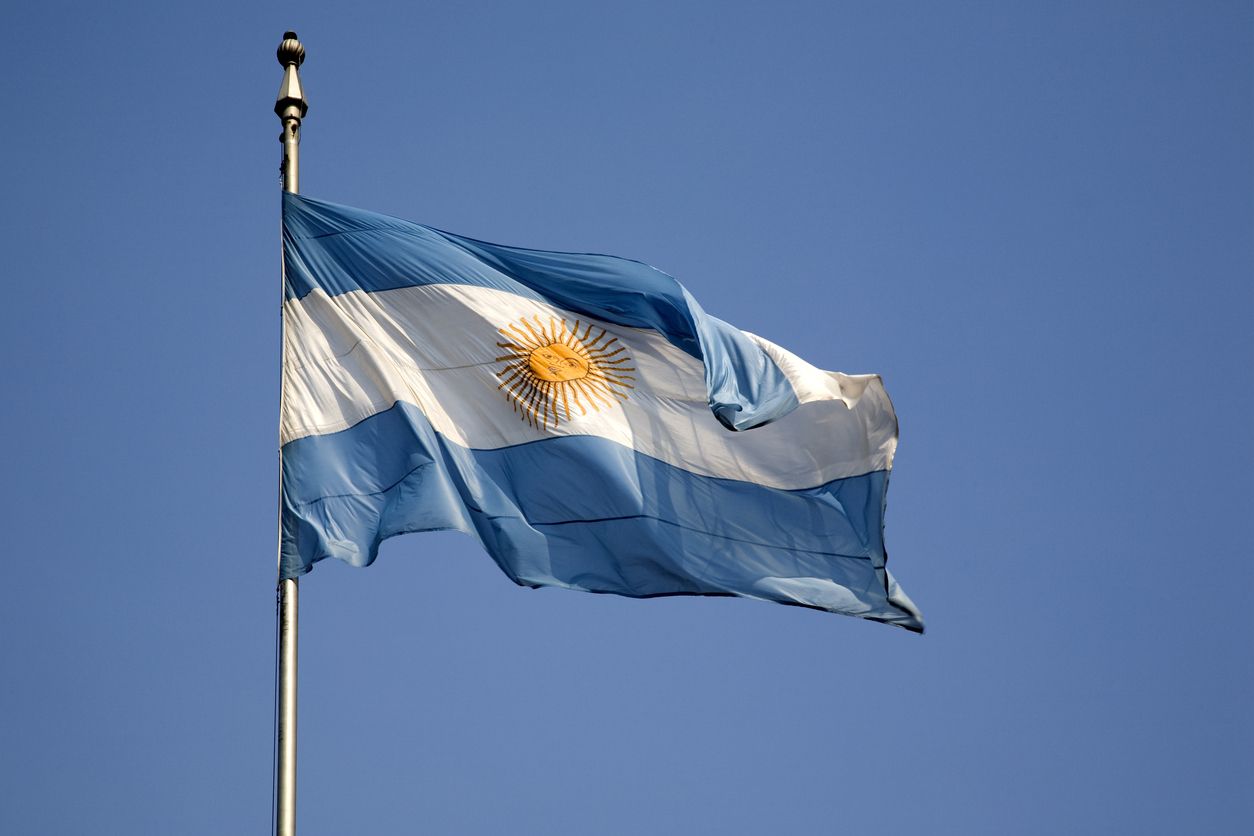Imagen de la bandera de Argentina.