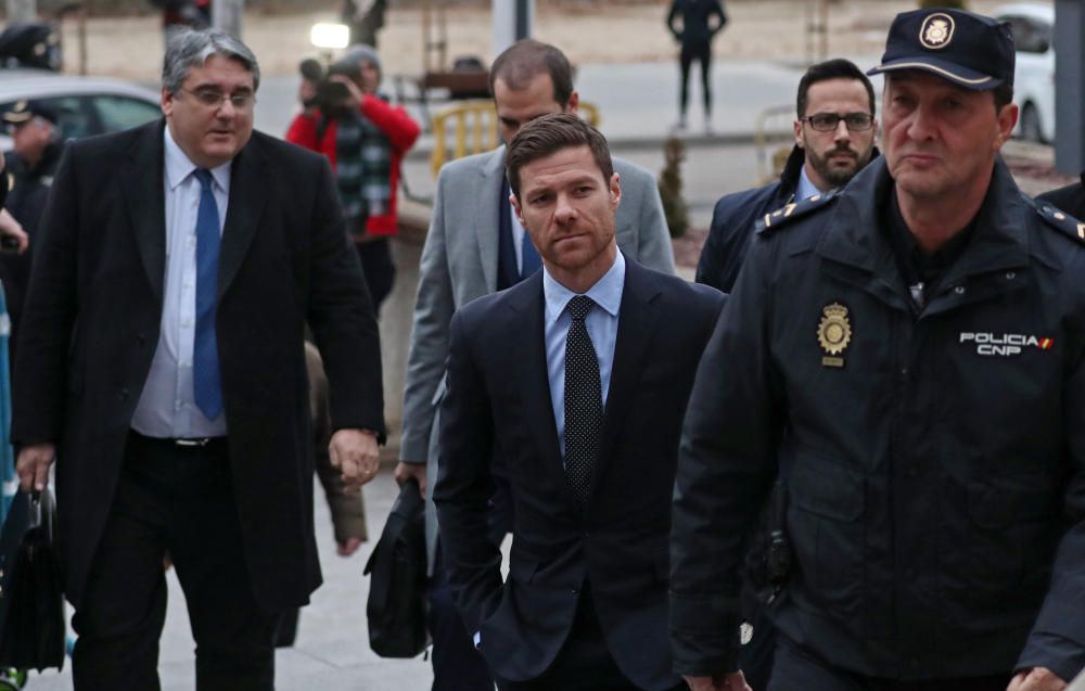 Llegada de Xabi Alonso a los juzgados