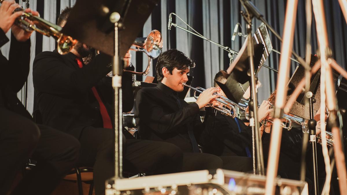 La Jove Banda Simfònica, durant una de les seues actuacions.