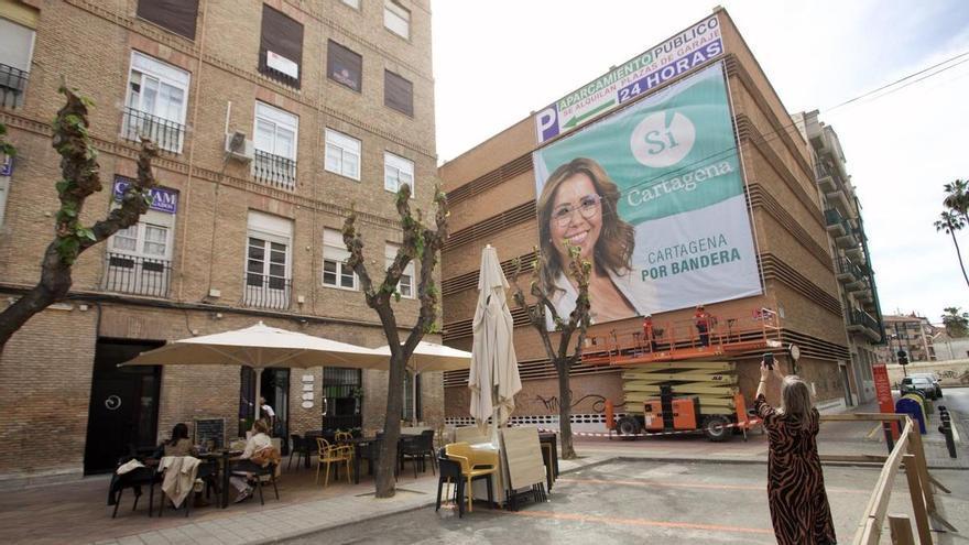 El PSRM denuncia a Sí Cartagena por la lona que instaló frente a San Esteban