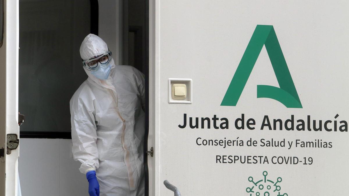 La unidad móvil de cribados durante las pruebas realizadas en la capital la pasada semana.