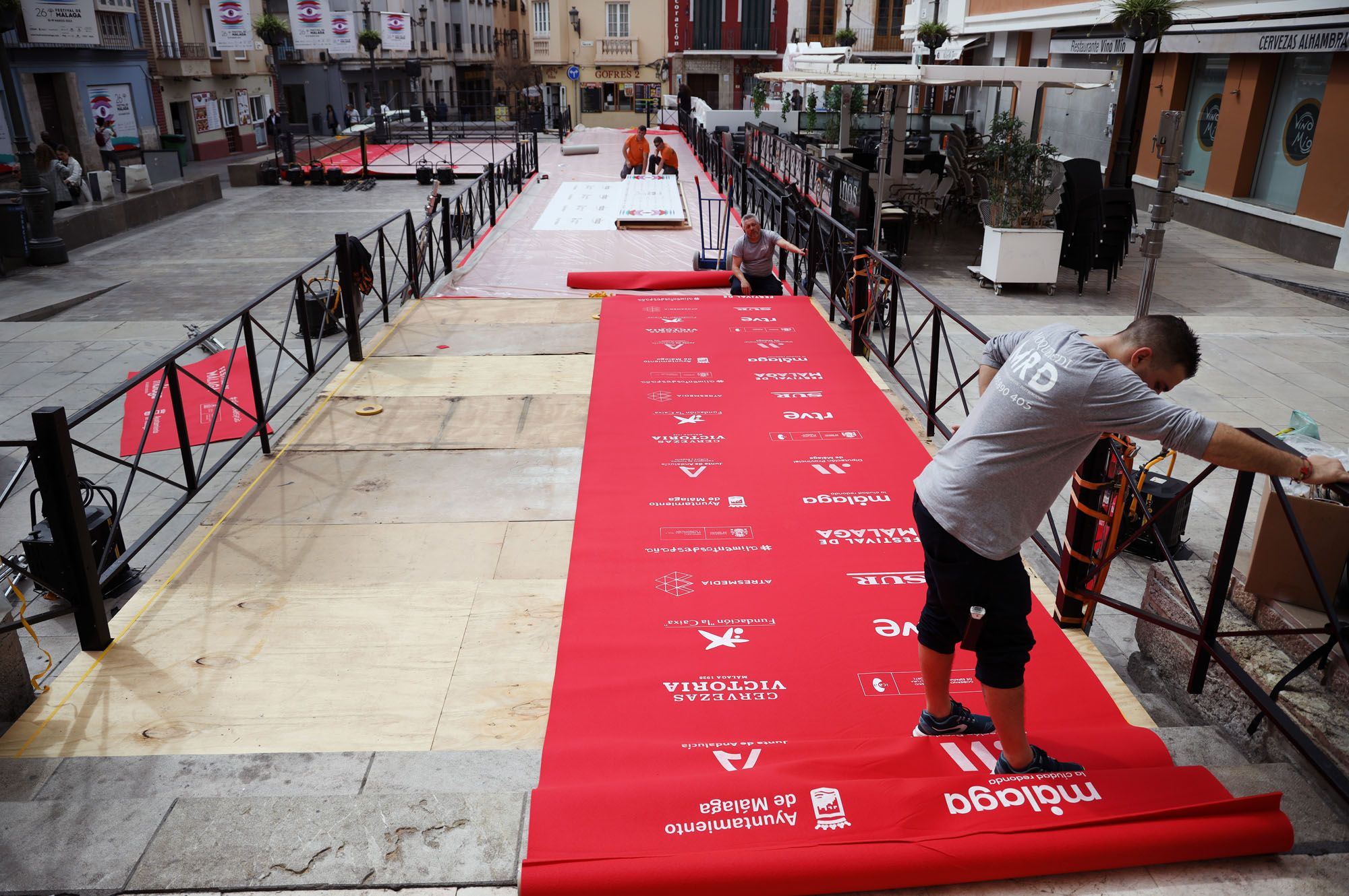 Preparativos del Festival de Cine de Málaga de 2023