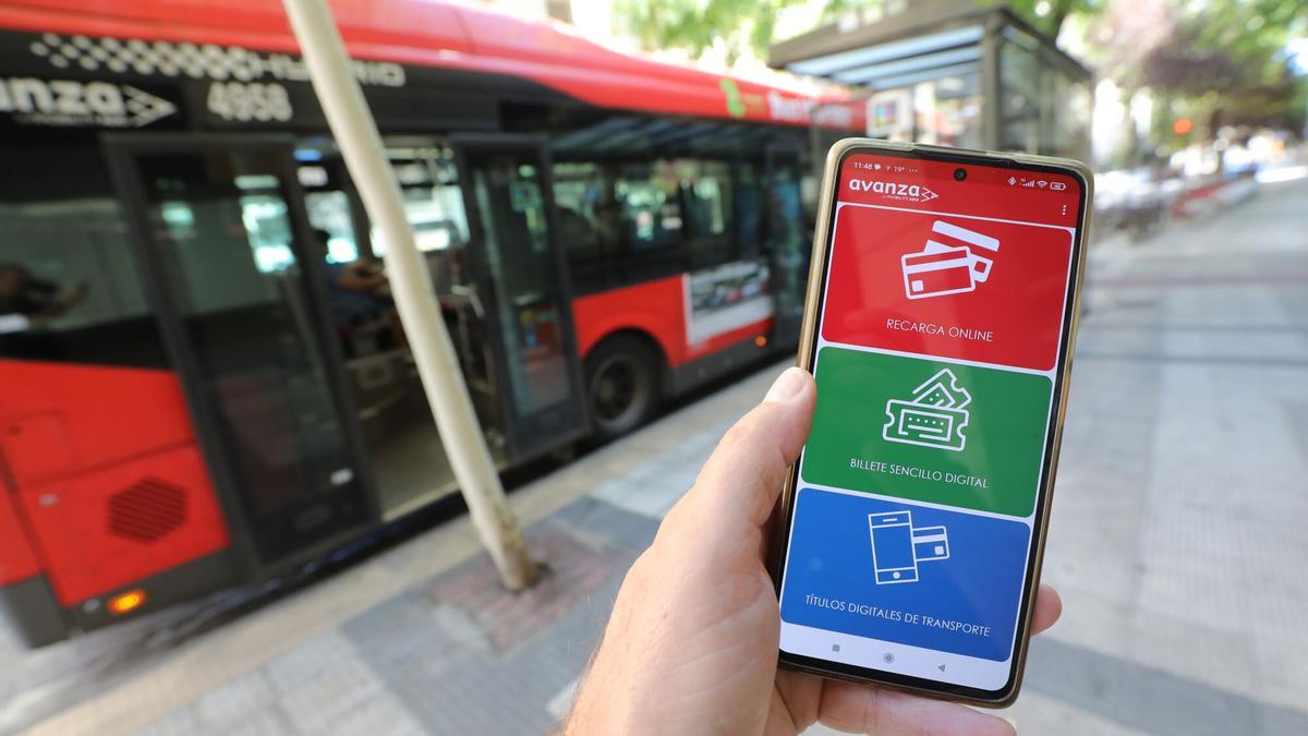 Aplicación móvil del autobús urbano.