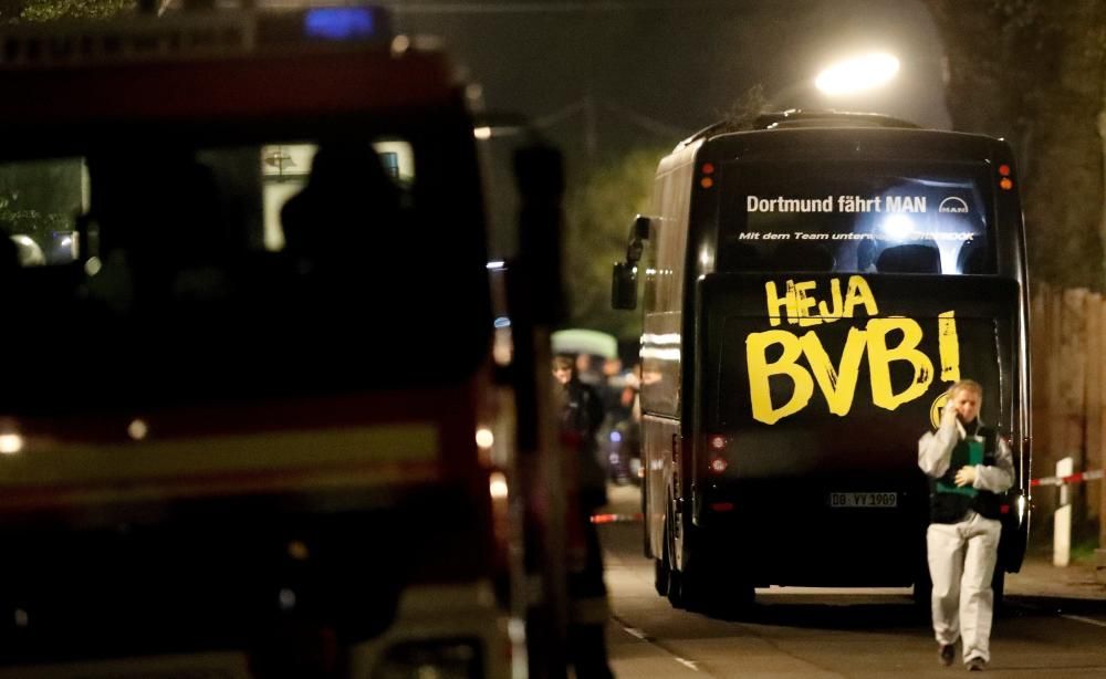 Explosiones contra el autobús del Dortmund