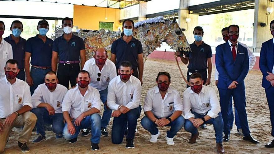 Comitiva del Bando de los Caballos del Vino, en Caravaca.