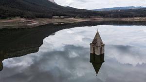 El pantano de Sau, que en los peores momentos estuvo por debajo del 1%, supera el 63% de su tope