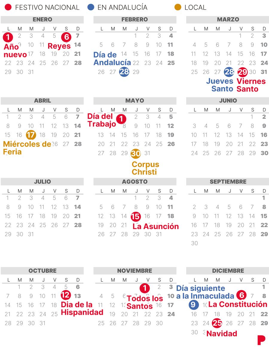 Calendario Laboral Sevilla 2024
