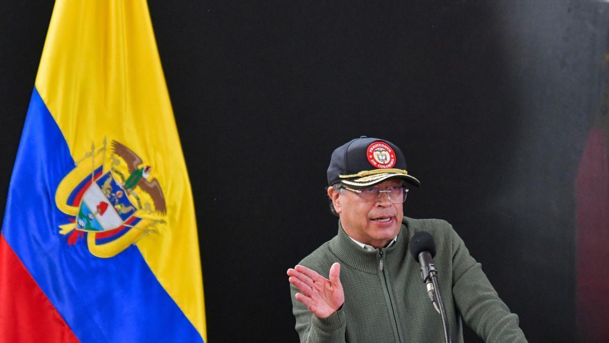 El presidente de Colombia, Gustavo Petro, durante un evento organizado en la ciudad de Pasto.