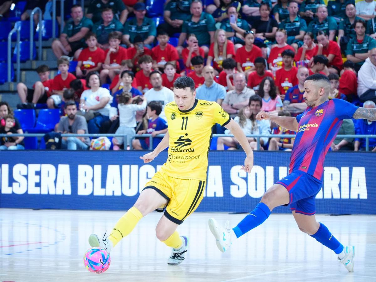 El Servigroup Peñíscola logró este sábado un empate de enorme mérito en la pista del Barça, líder de la Primera División (5-5).
