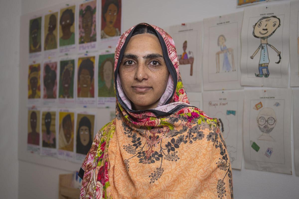 Maryam, una de las madres que acuden al Espacio Familiar 0-3