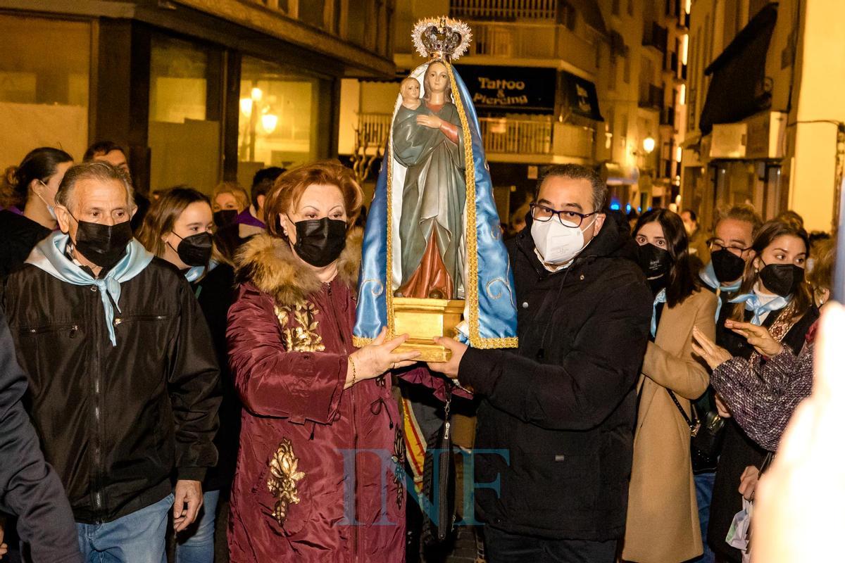 Dos años después de que el mundo se parara por el estallido de la pandemia de coronavirus, las puertas de la iglesia de San Jaime y Santa Ana se han vuelto a abrir al filo de las 5.30 de la madrugada para festejar de nuevo el 16 de Marzo, el día en el que se conmemora la Trobada de la Mare de Déu