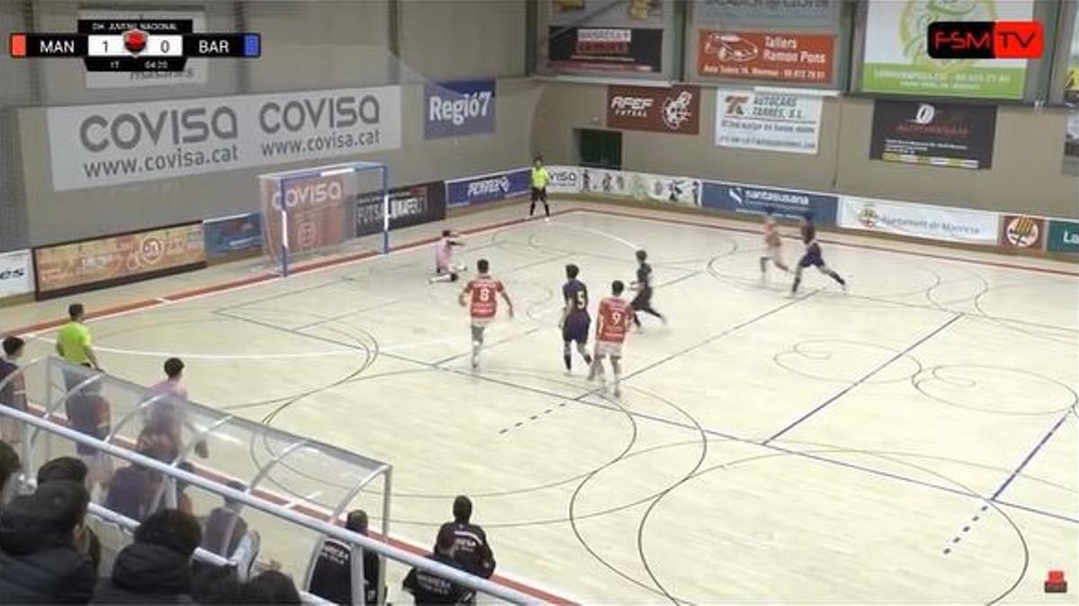 L'aturada d'Hugo Trujillo en el primer dels dos doble-penals que va aturar