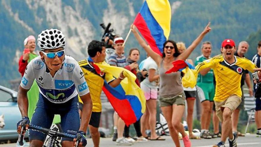 L&#039;afició colombiana va animar sense parar l&#039;ascens de Nairo Quintana