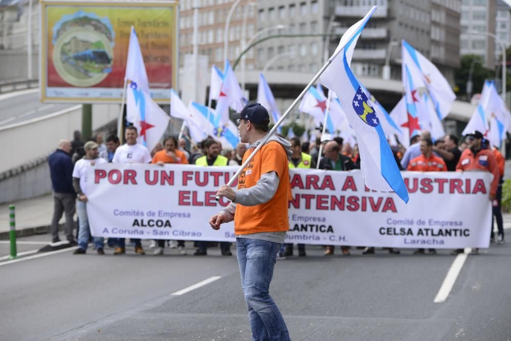 Manifestación de Alcoa en A Coruña