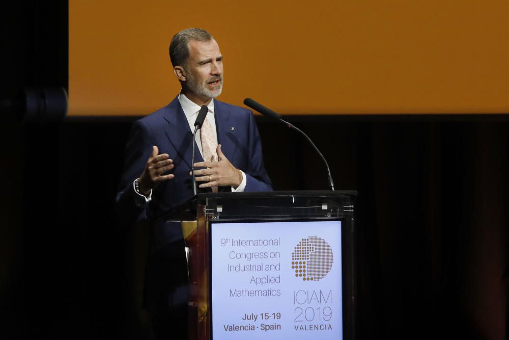 Instante de la inauguración en València del International Congress on Industrial and Applied Mathematics.