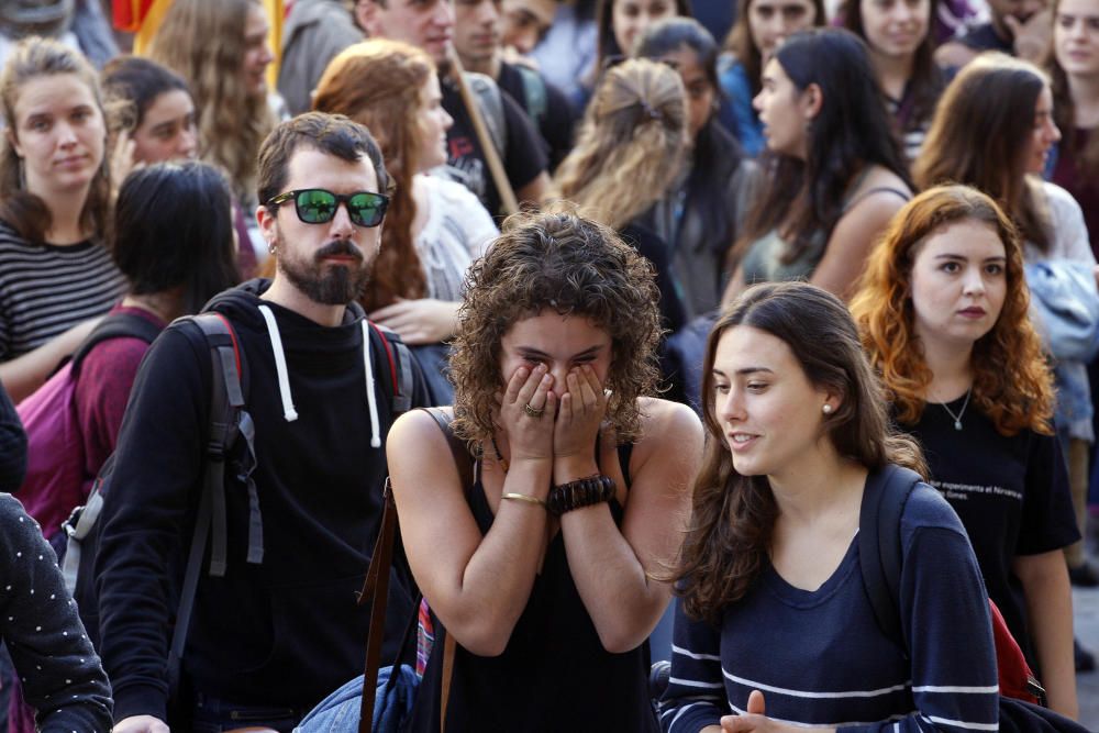 Els estudiants gironins surten al carrer contra l'aplicació de l'article 155