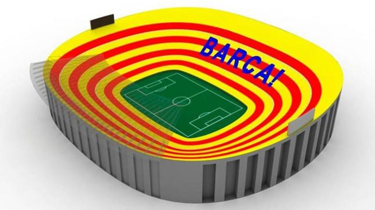 Imatge de com serà el mosaic del Barça-Madrid.