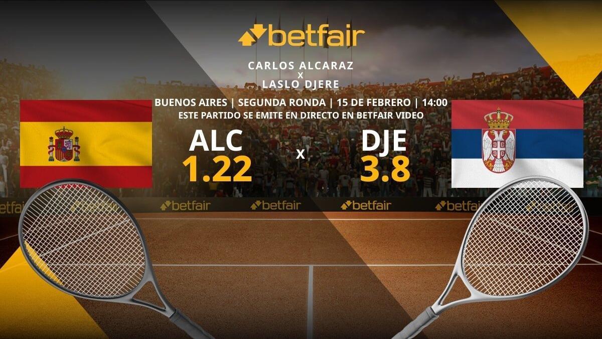 Carlos Alcaraz vs. Laslo Djere: horario, TV, estadísticas y pronósticos del ATP Buenos Aires