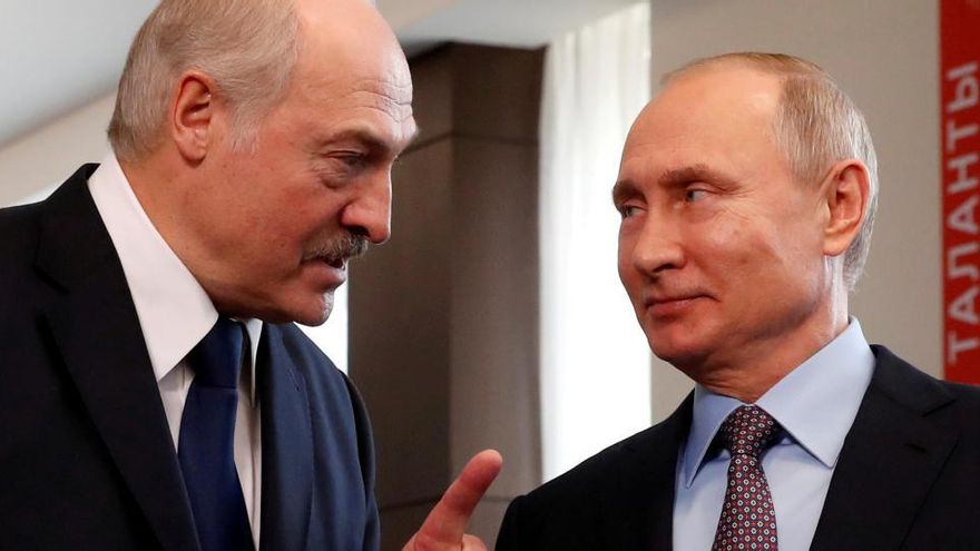 Imagen de archivo de Lukashenko y Putin.