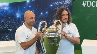 Puyol y Mascherano pasean la Champions por Colombia