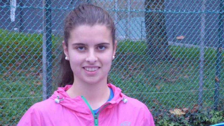 Estefanía Mariño, en el descanso de un entrenamiento.