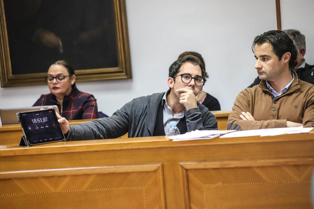 El pleno aprueba los presupuestos de Torrevieja en medio de una protesta de APANEE