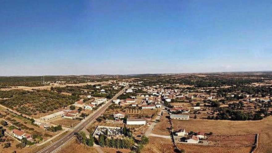 Vista aérea del municipio de Fonfría.