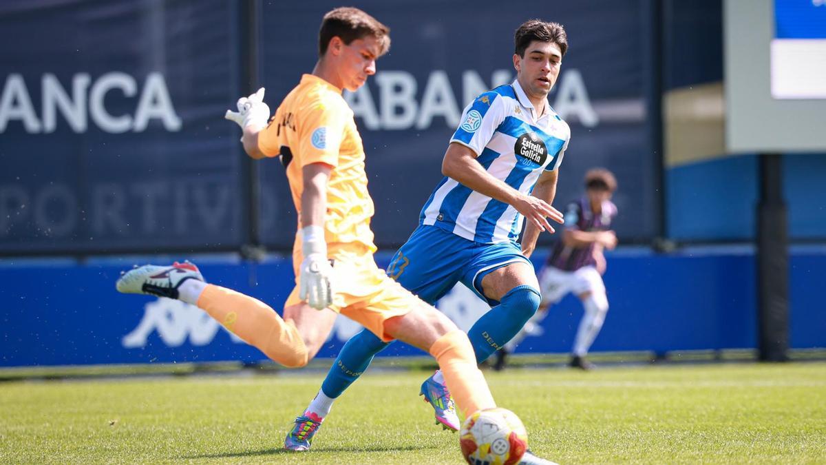 0-1 | El Fabril tropieza ante un Valladolid Promesas que se jugaba la vida